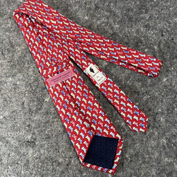 Vineyard Vines  Boys / Short Mens Tie Red  Christmas Stockings ~50" - Picture 4 of 6